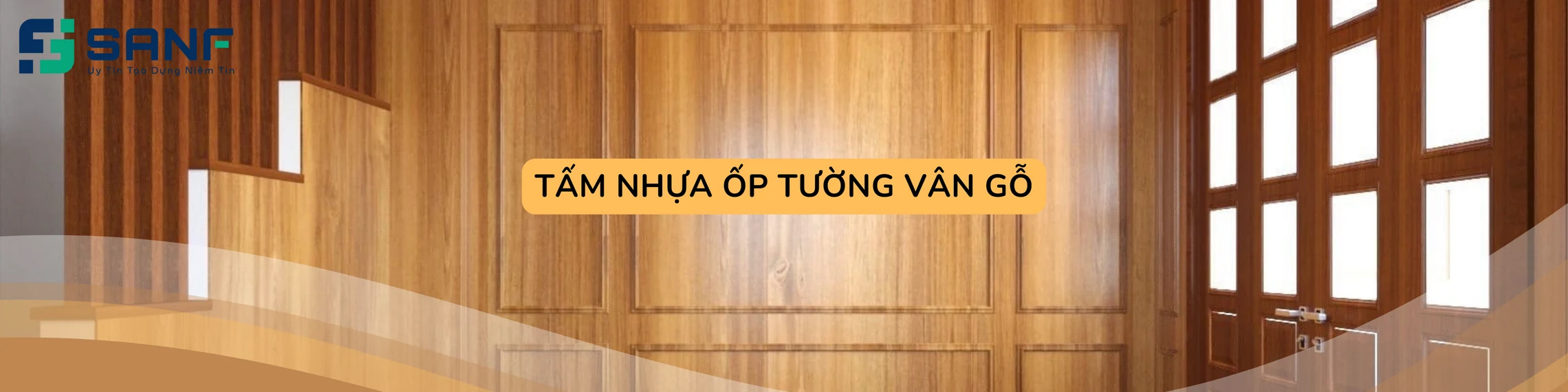 Tấm Nhựa Ốp Tường Vân Gỗ